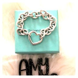 Authentic Tiffany and Co Heart Clasp bracelet